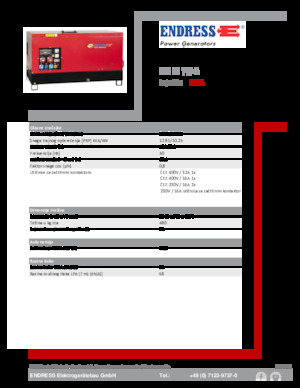 Diesel Generatoren Endress ESE 15 YW-B