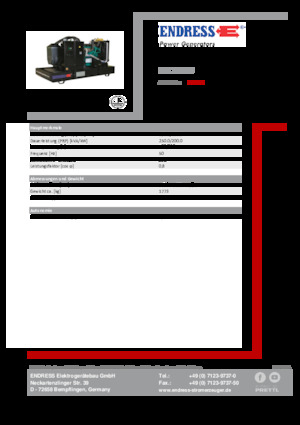Diesel Generatoren Endress ESE 275 IW