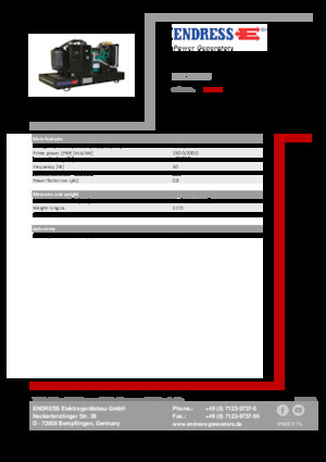 Diesel Generatoren Endress ESE 275 IW