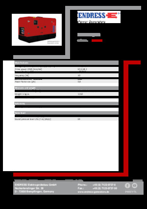 Diesel Generatoren Endress ESE 60 IW/MS