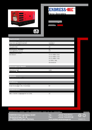 Diesel Generatoren Endress ESE 60 IW/RS