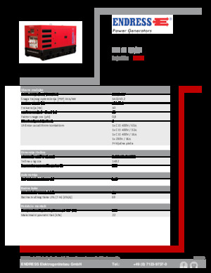 Diesel Generatoren Endress ESE 60 IW/RS