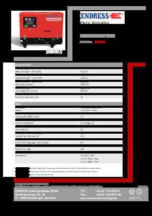 Benzine Generatoren Endress ESE 608 DYS-GT ES DI