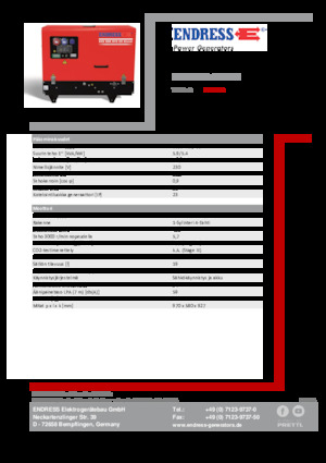 Benzine Generatoren Endress ESE 608 YS-GT ES DI