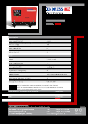 Benzine Generatoren Endress ESE 608 YS-GT ES DI