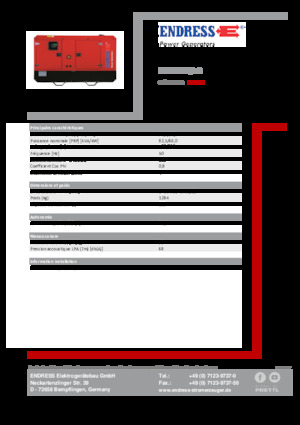 Diesel Generatoren Endress ESE 90 IW/AS