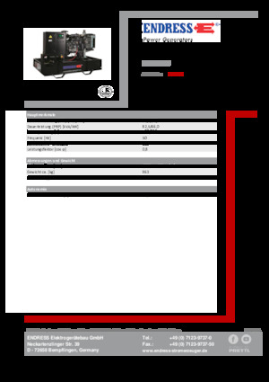 Diesel Generatoren Endress ESE 90 IW