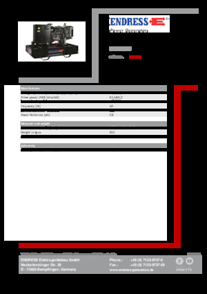 Diesel Generatoren Endress ESE 90 IW