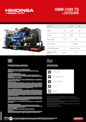 Diesel Generatoren HIMOINSA HBW-1355 T5