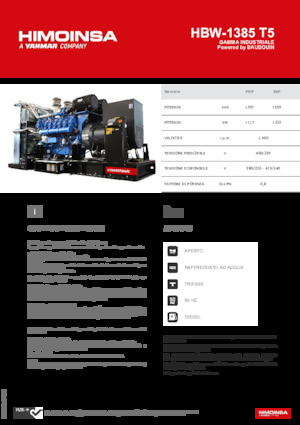 Diesel Generatoren HIMOINSA HBW-1385 T5
