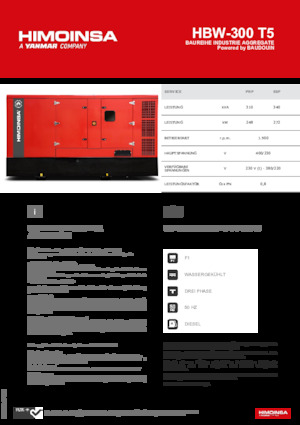Diesel Generatoren HIMOINSA HBW-300 T5