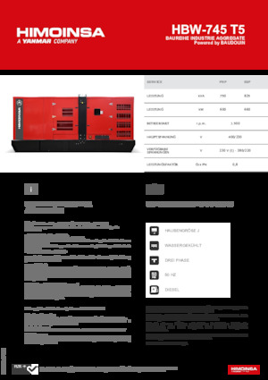 Diesel Generatoren HIMOINSA HBW-745 T5