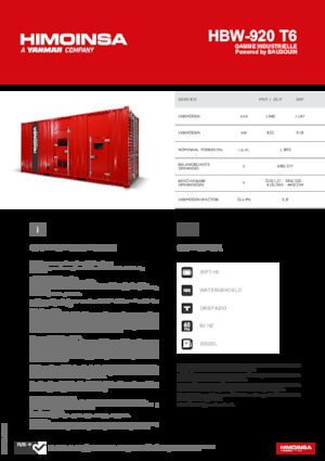 Diesel Generatoren HIMOINSA HBW-920 T6