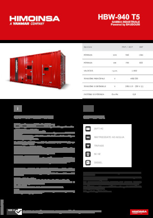 Diesel Generatoren HIMOINSA HBW-940 T5