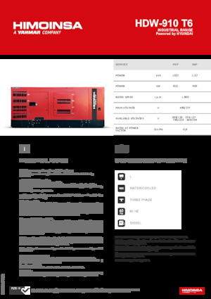 Diesel Generatoren HIMOINSA HDW-910 T6