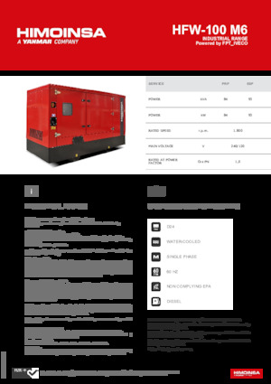 Diesel Generatoren HIMOINSA HFW-100 M6