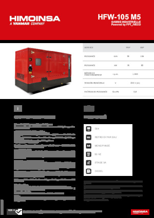 Diesel Generatoren HIMOINSA HFW-105 M5