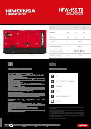 Diesel Generatoren HIMOINSA HFW-155 T6