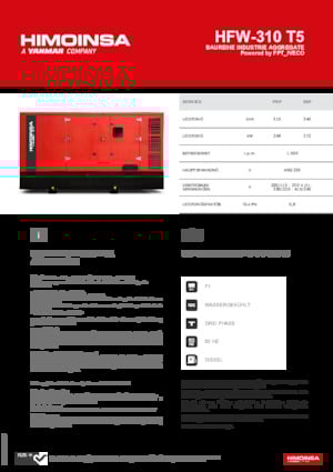 Diesel Generatoren HIMOINSA HFW-310 T5