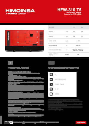 Diesel Generatoren HIMOINSA HFW-310 T5