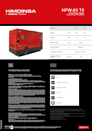 Diesel Generatoren HIMOINSA HFW-85 T5