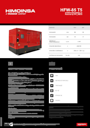 Diesel Generatoren HIMOINSA HFW-85 T5