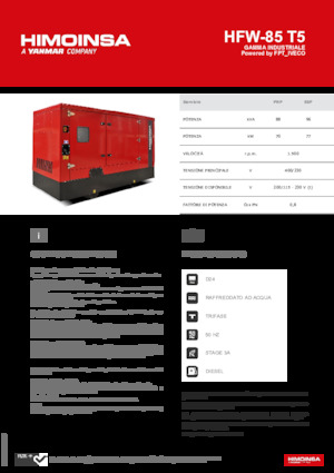 Diesel Generatoren HIMOINSA HFW-85 T5