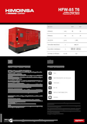Diesel Generatoren HIMOINSA HFW-85 T6