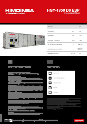 Diesel Generatoren HIMOINSA HGY-1850 D6 ESP