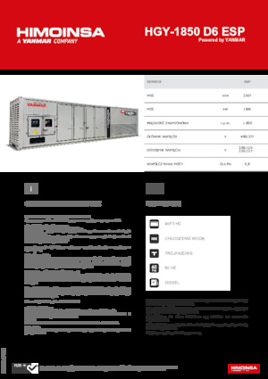 Diesel Generatoren HIMOINSA HGY-1850 D6 ESP