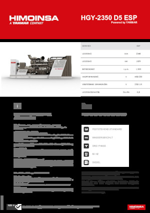 Diesel Generatoren HIMOINSA HGY-2350 D5 ESP