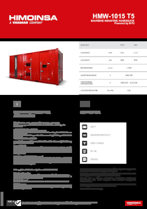 Diesel Generatoren HIMOINSA HMW-1015 T5