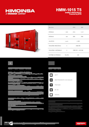 Diesel Generatoren HIMOINSA HMW-1015 T5