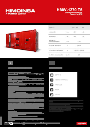 Diesel Generatoren HIMOINSA HMW-1270 T5