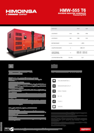 Diesel Generatoren HIMOINSA HMW-555 T6