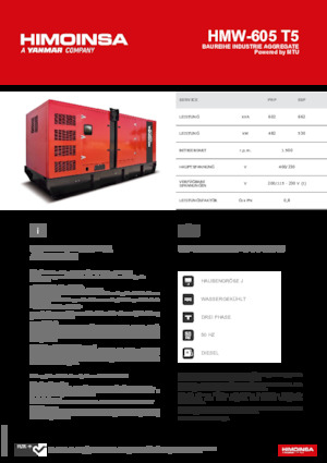 Diesel Generatoren HIMOINSA HMW-605 T5