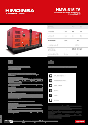 Diesel Generatoren HIMOINSA HMW-615 T6