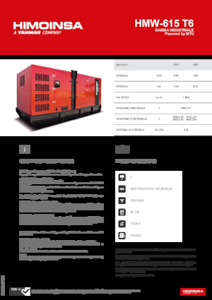 Diesel Generatoren HIMOINSA HMW-615 T6