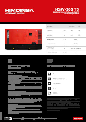 Diesel Generatoren HIMOINSA HSW-305 T5