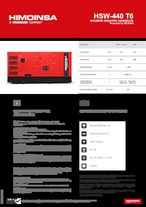 Diesel Generatoren HIMOINSA HSW-440 T6