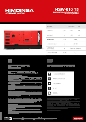 Diesel Generatoren HIMOINSA HSW-610 T5