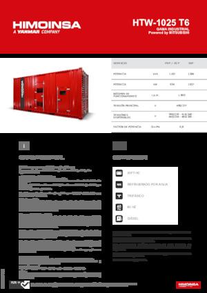 Diesel Generatoren HIMOINSA HTW-1025 T6