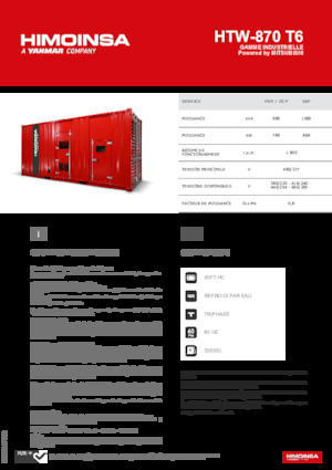 Diesel Generatoren HIMOINSA HTW-870 T6