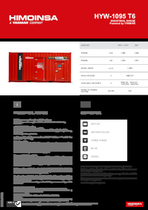 Diesel Generatoren HIMOINSA HYW-1095 T6