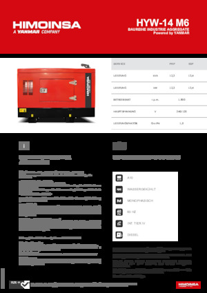 Diesel Generatoren HIMOINSA HYW-14 M6