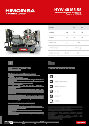 Diesel Generatoren HIMOINSA HYW-40 M5 S5