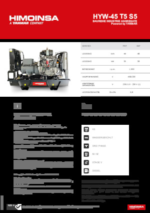 Diesel Generatoren HIMOINSA HYW-45 T5 S5