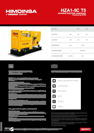 Diesel Generatoren HIMOINSA HZA1-5C T5