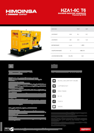 Diesel Generatoren HIMOINSA HZA1-6C T6