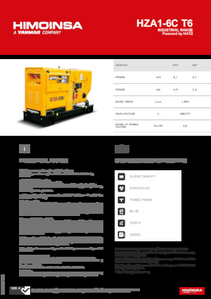 Diesel Generatoren HIMOINSA HZA1-6C T6